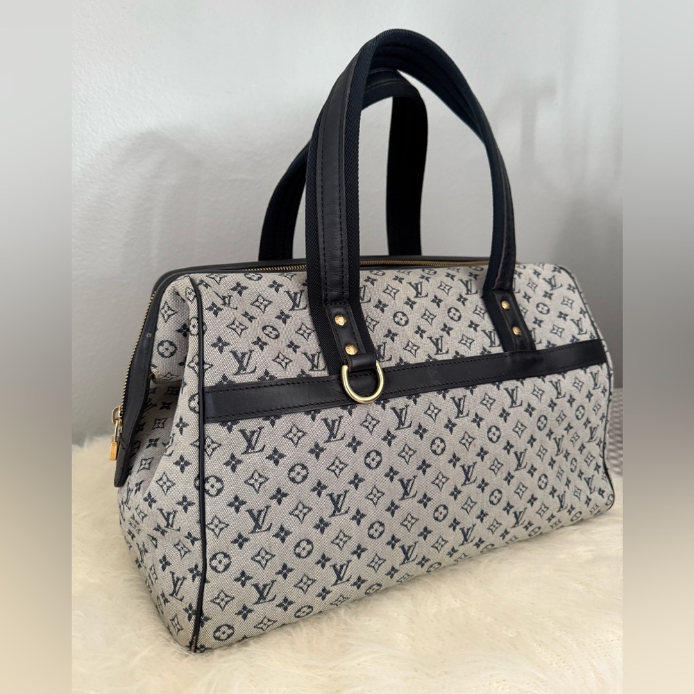 Louis Vuitton Mini Lin Manhattan PM Bag - Navy Monogram
